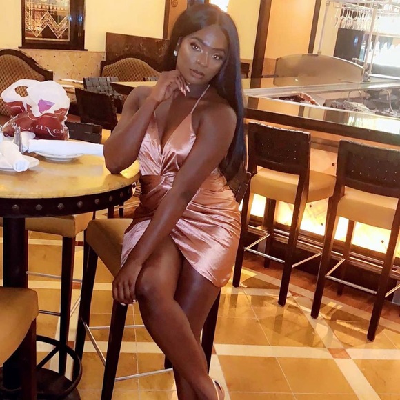got me twisted satin dress fashion nova